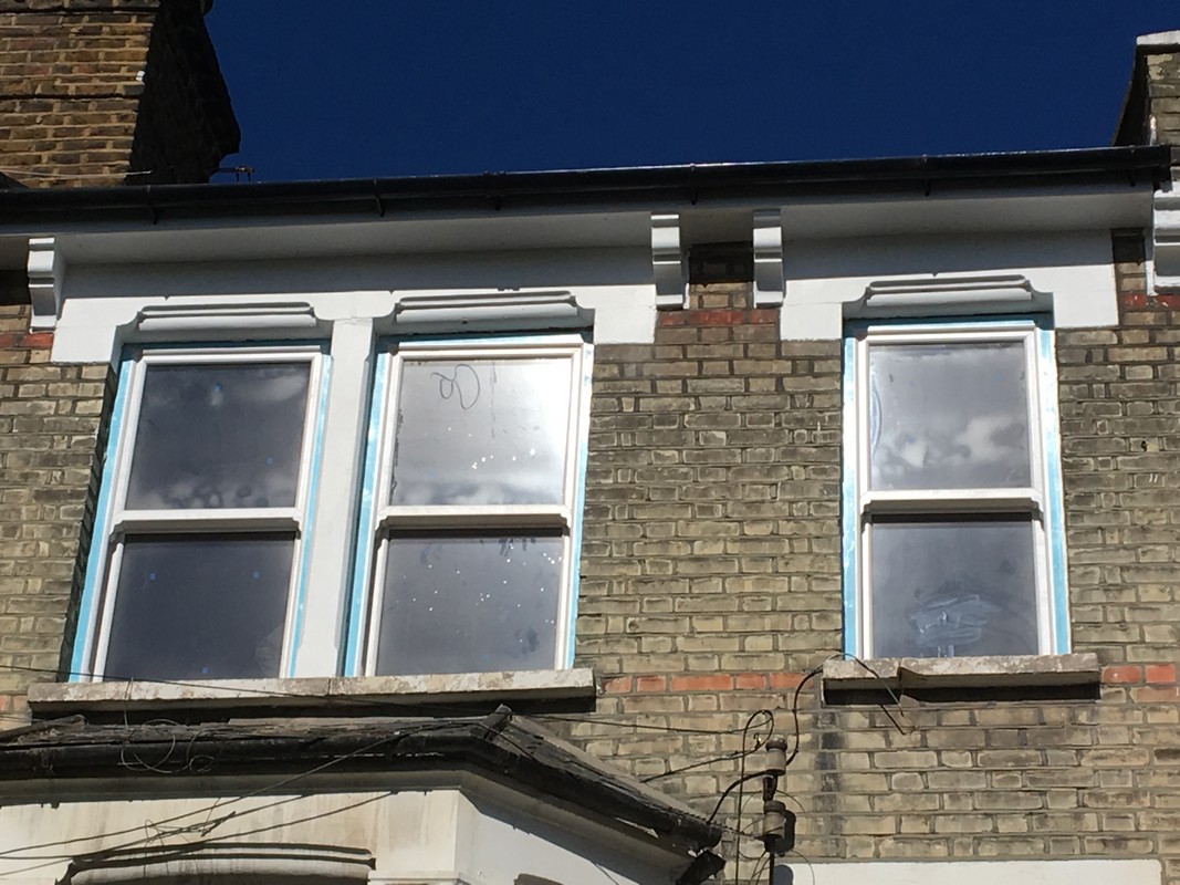 New uPVC sash windows fitted on Victorian terrace in Bletchley