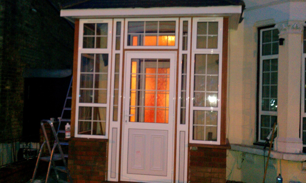 uPVC porch with Georgian bar glazing installed in Bletchley